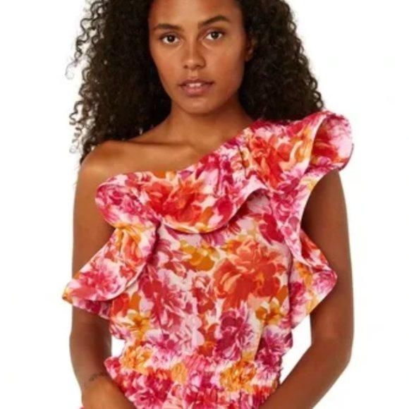 MISA LOS ANGELES Floral One-Shoulder Blouse - Picture 1 of 5